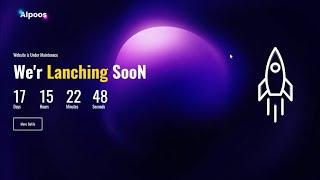 How To Make A Website Coming Soon Page Using HTML CSS & JavaScript with Time Date Countdown | CK