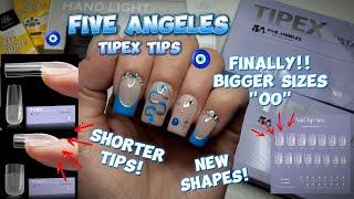 FIVE ANGELES BUILT-IN APEX TIPS NEW SHORTER SIZES! BIGGER THUMB SIZE "00" AND NEW SHAPES!