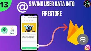 How to save user data into firestore in Android 2020-#13