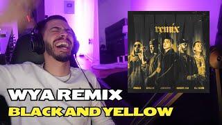 (REACCION) WYA REMIX BLACK AND YELLOW - J Abdiel, Anuel AA, Blessd, Izaak, Pirlo