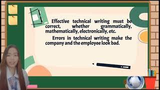 FIVE TRAITS OF TECHNICAL WRITING (ACCURACY)