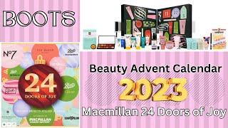 Boots Beauty Advent Calendar 2023 | Macmillan 24 Doors of Joy