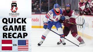 LATVIA vs USA Highlights | 2025 World Junior Championship