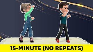 15-MINUTE (NO REPEATS) CARDIO EXERCISES FOR KIDS