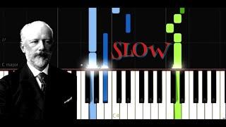 Tchaikovsky - Old French Song from Children's Album, Op 39, No 16 - Easy Piano Music - SLOW