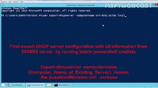 Migrating existing DHCP server  to Windows Server 2012 R2