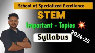 SoSE STEM Syllabus 2024-25 || Latest update