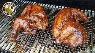 Honey Bourbon Black Pepper Glazed Smoked Chicken - REC TEC 700