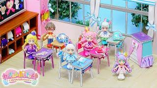 【わんぷり️学校の先生】プリキュアとニコ様の教室をDIY⭐️わんだふるぷりきゅあ！のキュアニャミー、キュアリリアン、キュアワンダフル、キュアフレンディのドールハウスを100均材料で手作り声真似