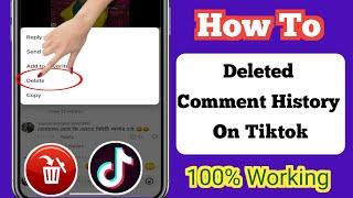How to Delete Comments History on Tiktok 2024 | Delete Your Comments in Tik Tok
