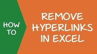 How to Quickly Remove Hyperlinks in Excel
