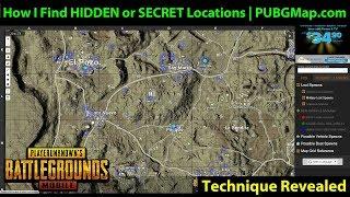 How I Find SECRET or HIDDEN Locations - DerekG's Technique REVEALED | PUBGMap.com Interactive Map