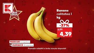 Oferta Kaufland din 6-19 noiembrie: banane, spată de porc, detergent capsule pentru rufe