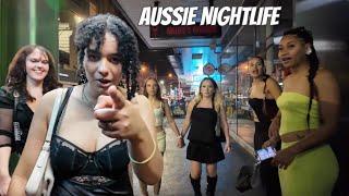 Melbourne Australia nighlife district 