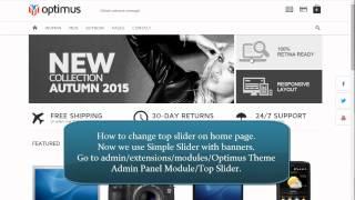 Optimus OpenCart theme   customization video manual