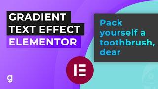 How to Make Gradient Text Effects in Elementor | EASY