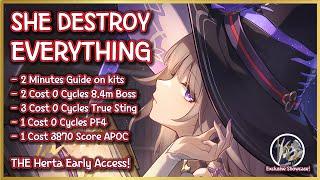 THE HERTA DESTROY EVERYTHING | 2 Cost 0 Cycles 8.4m HP boss | 1 Cost 0C PF & APOC | HSR Early Access