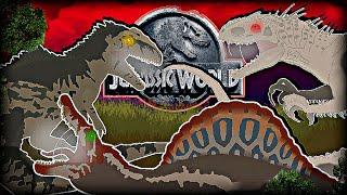 Spinosaurus VS Indominus rex VS Giganotosaurus stick nodes animation ( 2024 - 2025)