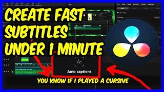 How To Add Subtitle In DaVinci Resolve  (Very Fast  Method) Under 1 Minute