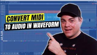 Easily Convert Midi to Audio in Tracktion Waveform Tutorial