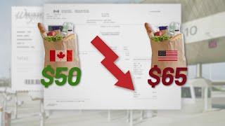 How Canadian tariffs affect $50 in American groceries