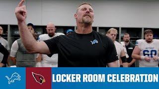 Lions at Cardinals postgame locker room celebration