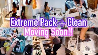 MOVING SOON! LAST MINUTE PACKING + CLEANING | CLEAN WITH ME 2024 | MESSY HOUSE CLEANING MOTIVATION