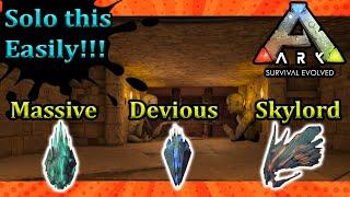 How to do the lifes labyrinth cave solo ARK Ragnarok Artfiact of skylord massive and devious Left