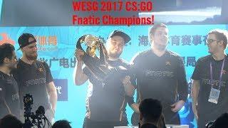 Fnatic champion  WESG 2017 World Grand Final CSGO 2018 Winning moment vs Space Soldiers #CyberWins