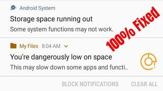 Fix Storage Space Running Out Some System Functions May Not Work