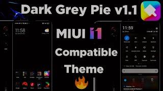 Dark Grey Pie v1.1| MIUI 11 & MIUI 10 Dark Theme|Dark theme miui 11 compatible|best MIUI 11Themes