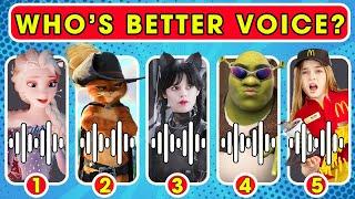 Guess Character By Their Voice?Who's Better Voice ?#2|Netflix Puss In Boots Quiz, Shrek 5,Wednesday