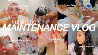 ultimate BEAUTY MAINTENANCE VLOG *self care routine* spa facial, nails, lashes, body care, skin care