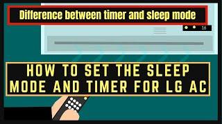 How to set Timer ON OFF and Sleep Mode on LG AC remote | Sleep mode vs Timer ON OFF | Techy Partner