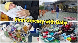 First Time Grocery Shopping With My New Born  Family Lunch at Ginsoy Vlog by Faiza Shah