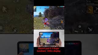 Xiaomi pad 6 3 finger handcam 144hz 440hz smooth display gaming test first impression SD870 4krecord