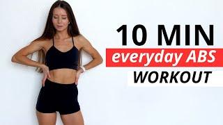 10 MIN EVERYDAY ABS WORKOUT // SMALL WAIST AND FLAT STOMACH