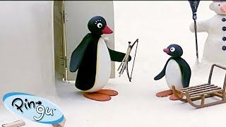 Pingu Does Archery!  | Pingu - Official Channel | Cartoons For Kids