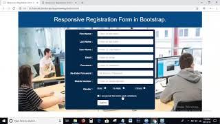 Responsive Registration Form In Bootstrap | Bootstrap Responsive Registration Form