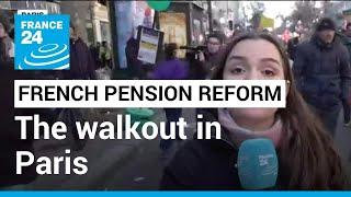 French pension reform: Protesters in Paris marched peacefully with a very heavy police presence