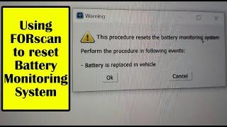 Using FORscan to reset Battery Monitor System in 2015 F-150