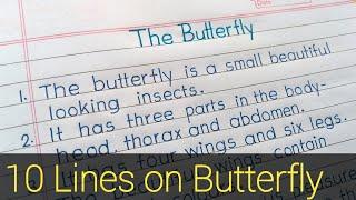 10 lines on butterfly  ||Essay on butterfly in english||Let's write||