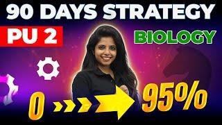 PU 2 Biology 90 Days Strategy to Score 95% | 0 to 95% in PU 2 Board 2025