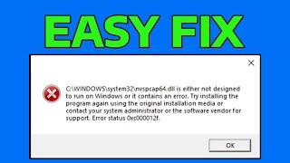 How To Fix C:\Windows\system32\msvcp140.Dll is Either Not Designed to Run on Windows [0xc000012f]