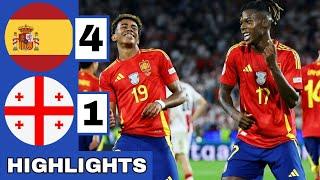 Spain vs Georgia (4-1) All GOALS & Extended HIGHLIGHTS | EURO 2024 Round Of 16!