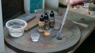 How to make washings with acrylic paints