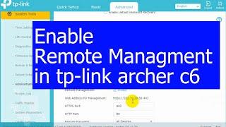 tp-link archer c6 remote management enable