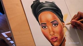 Drawing Lupita Nyong'o (Time-Lapse)