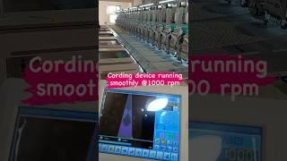 Cording Device running smoothly @1000 RPM #embroidery #cording #machine #textile #shorts