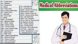 Medical Abbreviations Explanation in Hindi and English